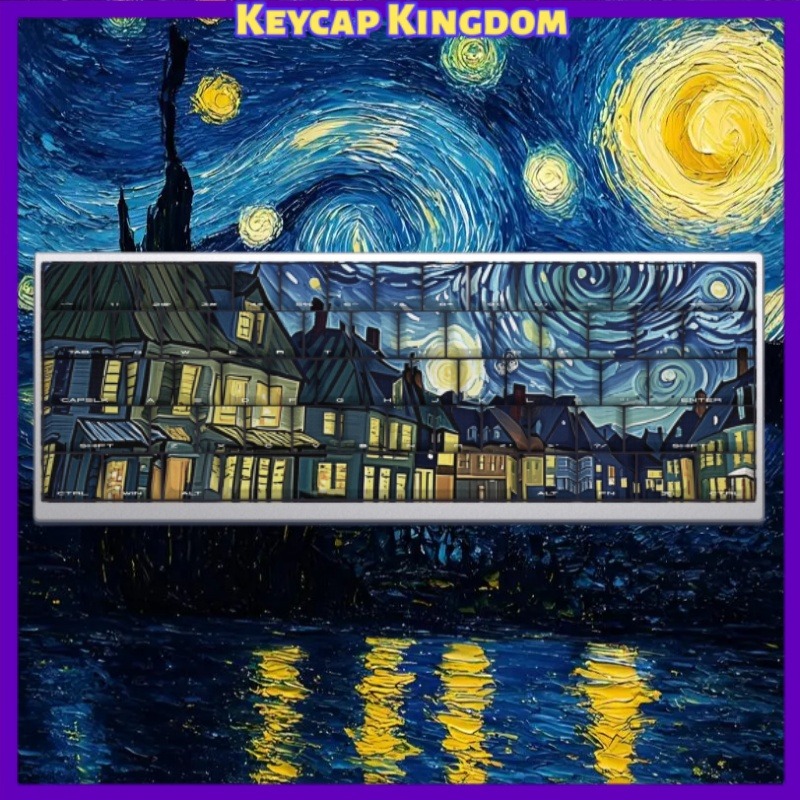 Gaming Accessories Tablet - Van Gogh Keycap Tema Langit Berbintang