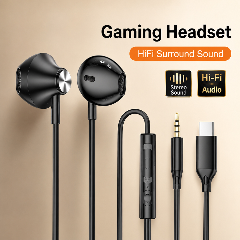 Gaming Accessories Tablet - Headphone HiFi Surround Suara Stereo Bass