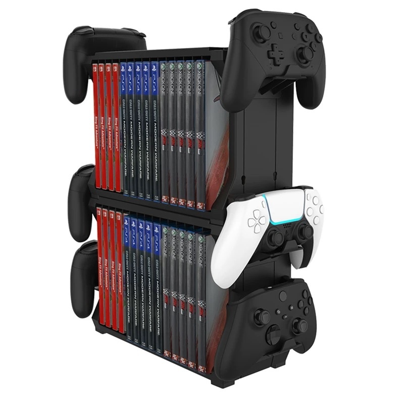 Gaming Accessories Rack - Rak Penyimpanan Game dengan Tempat Pengontrol,