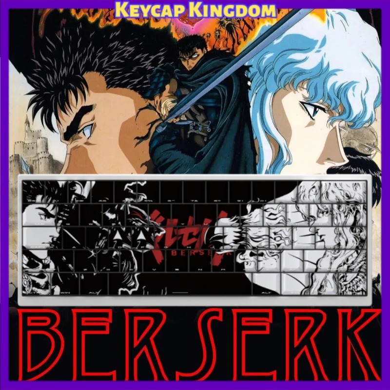 Gaming Accessories Tablet - Tema BERSERK Anime Keycap 98 Kunci