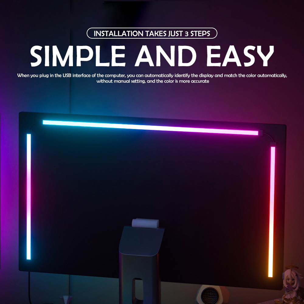 RGB Monitor lampu Game, lampu  - Gaming Accessories For Bedroom ulasan dan harga