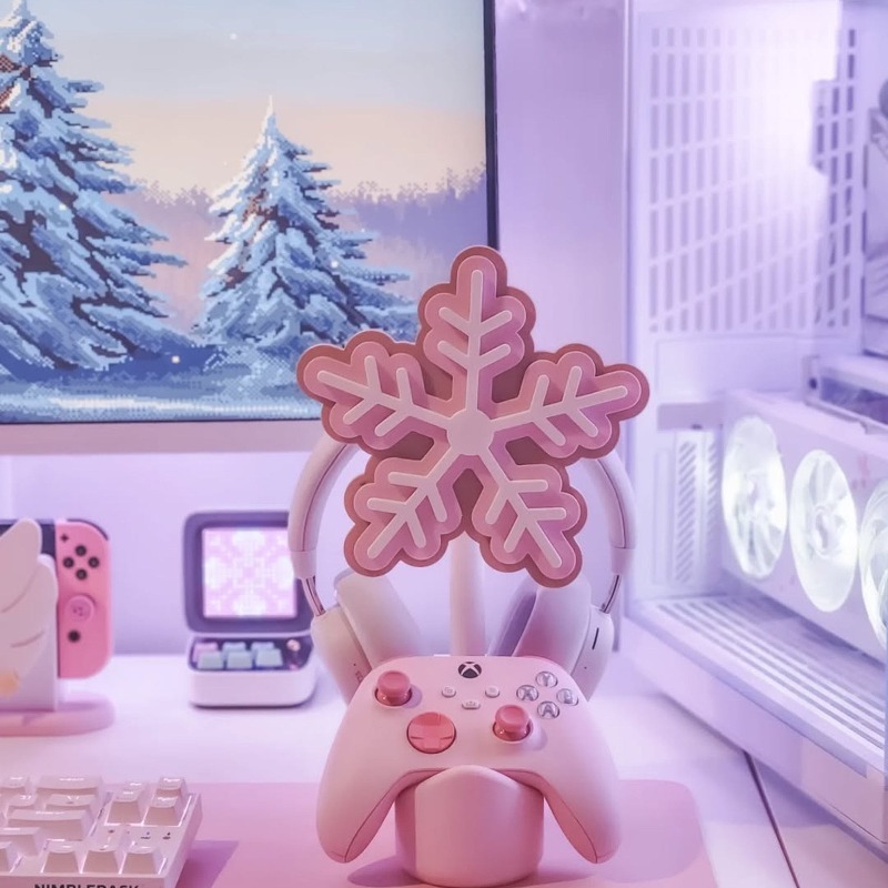 Penyangga Headphone Snowflake  - Gaming Accessories Rack ulasan dan harga