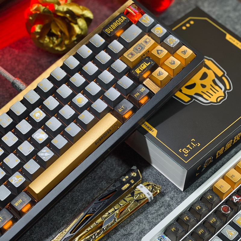 Set Keycap Tema Golden Rose Tu - Gaming Set Accessories ulasan dan harga