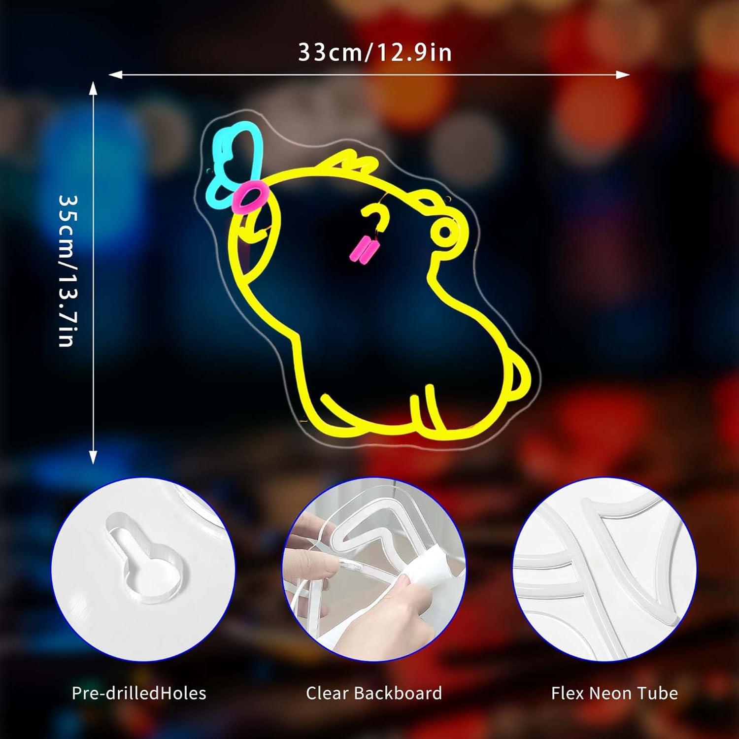 Lampu Neon Capybara USB yang D - Gaming Accessories Shop ulasan dan harga