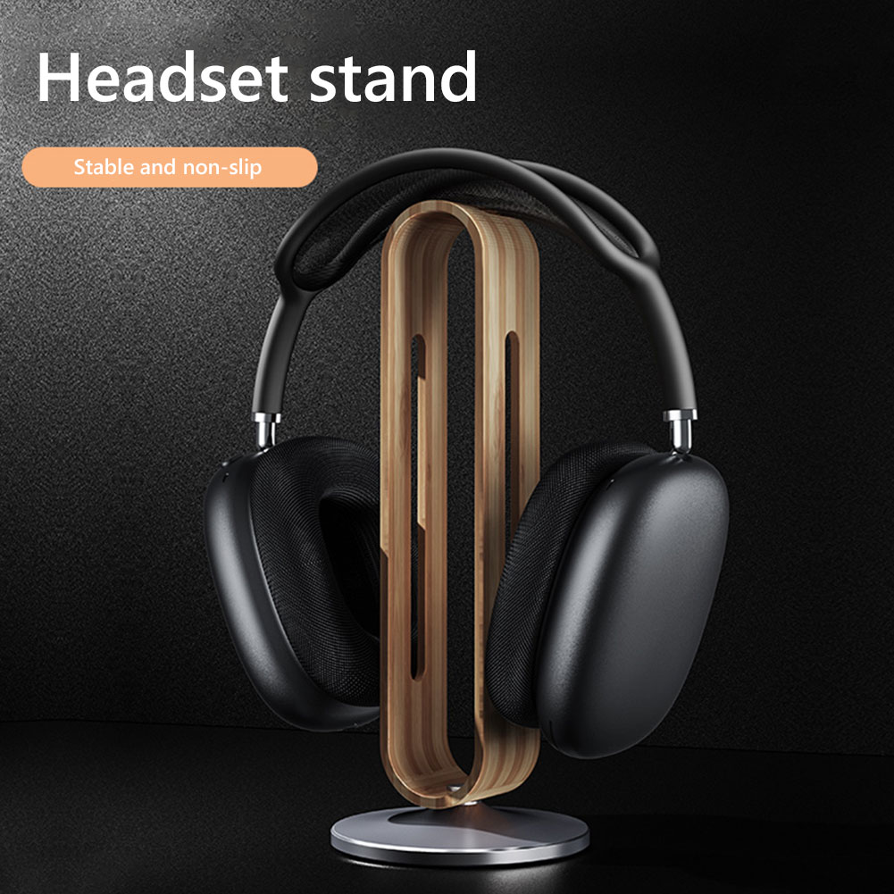 Penyangga Headphone Kayu Bambu - Gaming Accessories Rack ulasan dan harga