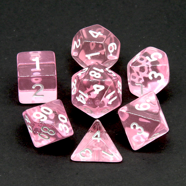Dadu DND Polihedral Transparan - Gaming Set Accessories ulasan dan harga