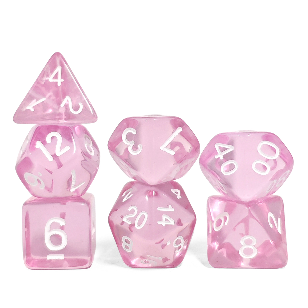 Dadu DND Polihedral Transparan - Gaming Set Accessories ulasan dan harga