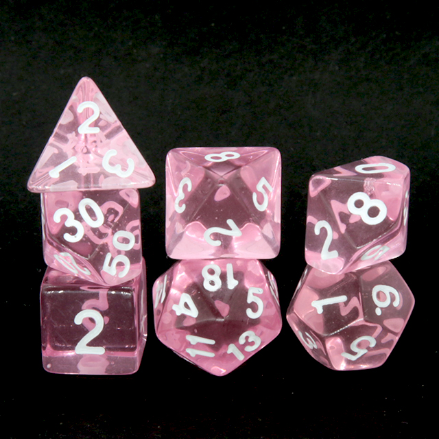 Dadu DND Polihedral Transparan - Gaming Set Accessories ulasan dan harga