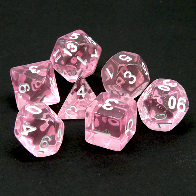 Dadu DND Polihedral Transparan - Gaming Set Accessories ulasan dan harga