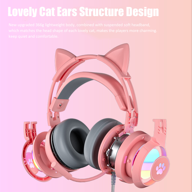 Headphone game telinga kucing  - Gaming Accessories For Your Phone ulasan dan harga