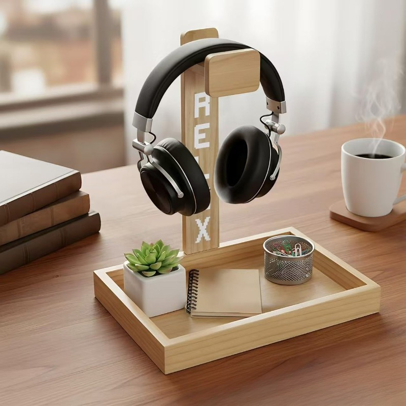 Penyangga Headset Gaming Kayu, - Gaming Accessories Rack ulasan dan harga