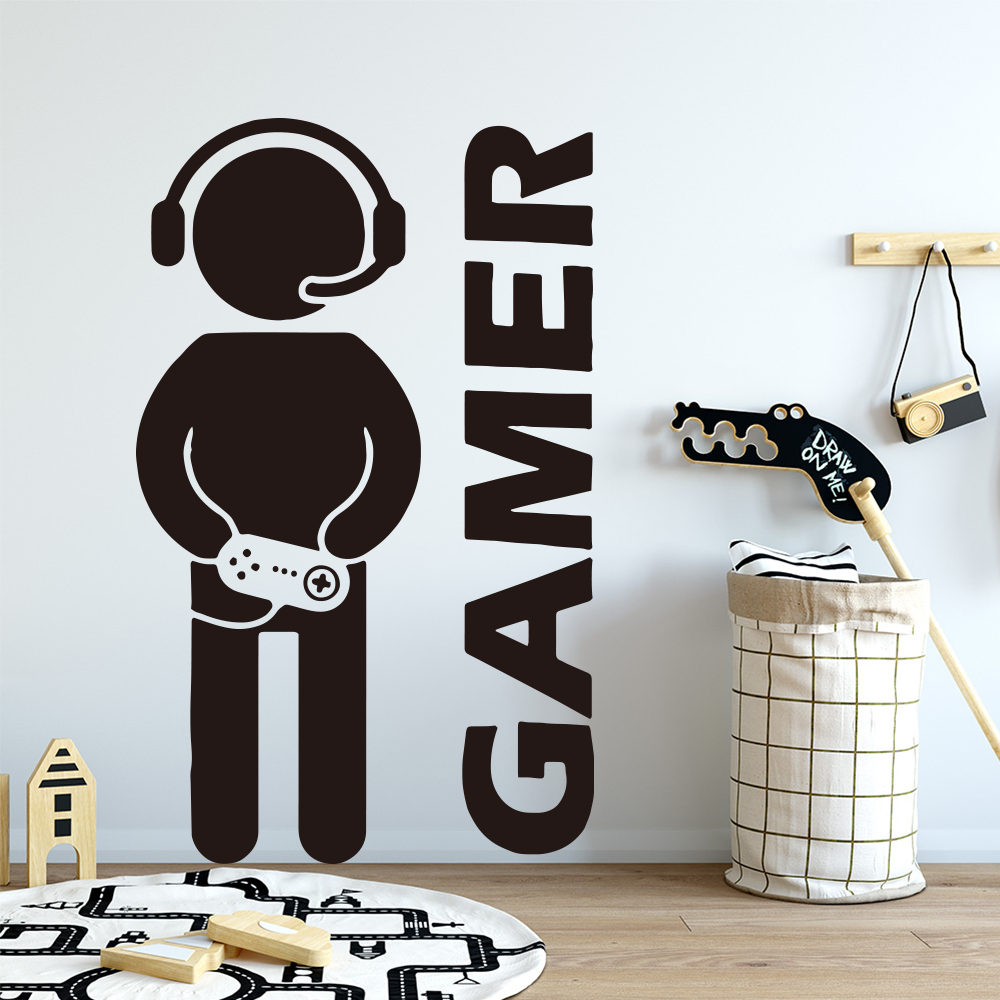 1 buah Gamer stiker seni dindi - Gaming Accessories For Bedroom ulasan dan harga